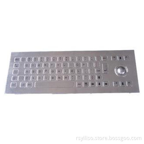 IP65 waterproof metal industrial pc keyboard , panel mounte